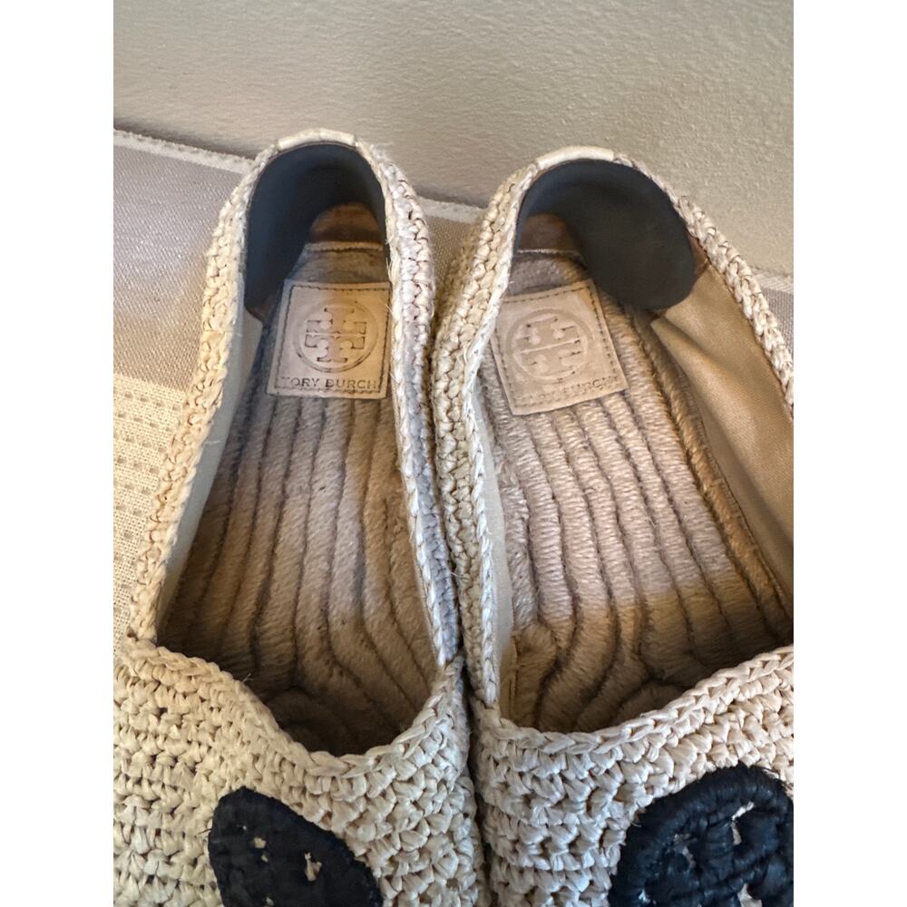 Tory Burch Espadrilles in Tan and Black Raffia size 6 - Picture 2 of 7